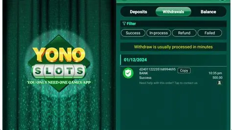 Balance and transaction history screen